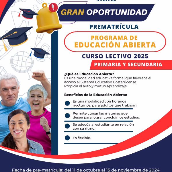 Oportunidad de concluir estudios en primaria y secundaria
